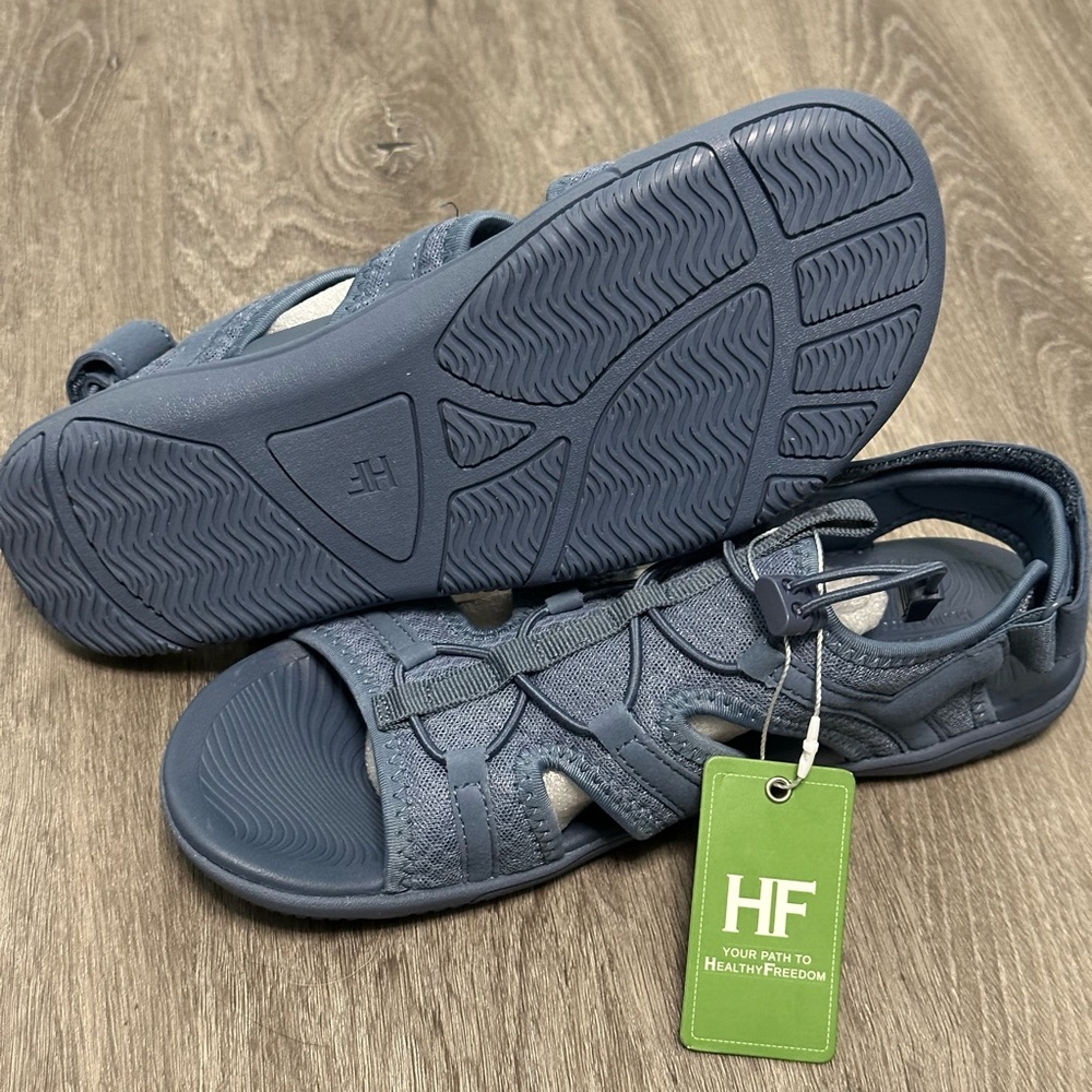 HF Men's Navy 7.5/8 (Women’s 10/10.5) Sport Sandals - Comfortable Outdoor Style